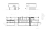 Main residence - exterior elevations & longitudinal building section