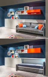 The Kali Sofa is a horizontally opening, twin size space saving wall bed that features a 7′ sofa, to maximize space and transform from day to night.