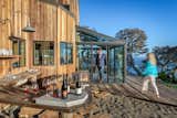 A small wet bar is built onto the back of the house beside the deck and amphitheater.  Photo 5 of 10 in Sea Ranch Master Planner Lawrence Halprin’s Cliff-Hugging Residence Lists for $8M