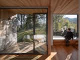 The Hebra Arquitectos design carved out a small covered outdoor space within the master bedroom.