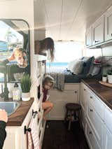 A candid early-morning shot aboard Bernadette, including the girls in their bunk beds.