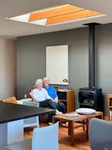 Barbara and her partner, Steve, in the home's living room.