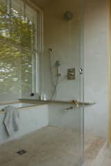 The primary bathroom is a recreation of what Peter and Abigail had in Tokyo, particularly a tub that allows one to preset and maintain a desired temperature.