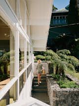 New stone planters helped redefine the house's landscaping.