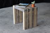 the bento side stool/table, pictured in the aged finish, is a modern, sturdy little work horse! use it as a step stool, for extra seating, or as a place to keep your glass of wine and candles by the tub