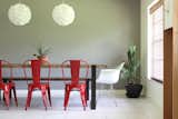 The original dining table from seventeen20. Bistro chairs from Industry West, clock from CB2.