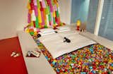 Bedroom, Bed, Lamps, and Table Lighting  Photo 7 of 10 in Spend an Unforgettable Night in Denmark's New LEGO House