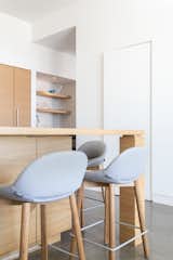 Kitchen, Engineered Quartz Counter, Refrigerator, Recessed Lighting, Concrete Floor, Wood Cabinet, and Undermount Sink  Photos from Folsom
