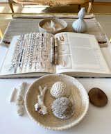 materials from Abigail Doan studio | Lost in Fiber projects with a woven chaguar basket from Nuraxi in foreground