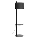Blu Dot Note Floor Lamp with Table

Lamp and table come together in a stunning and functional union. A slender yet substantial steel beam allows a linen shade to hover above a round steel cantilevered table top and base.