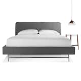 Blu Dot Hush Bed

Quiet moves. A wafer thin upholstered headboard and padded side rails are supported by brushed stainless steel base. Available in four sizes (king, queen, full and twin).