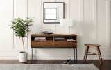 Inspired by the Arts and Crafts movement, the Linear console table is built in a small woodworking shop in northern Wisconsin. Its refined, yet durable design, features details like dovetail joinery and handcrafted hardware, all indicative of expert technique. #madeinamerica #furniture