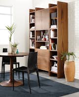 Addison offers storage that meets your specific needs in a unique bookcase system. Choose from a variety of sizes and configurations to create your ideal solution for media, office or living. Each piece includes hardware to securely attach to the wall. #madeinamerica #furniture #storage #dining 