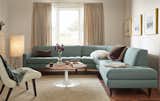 A small-scale sectional with sophisticated style, Reese adds refinement with details like button tufting, precise welting and tall, tapered legs. #madeinamerica #furniture #living 