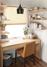 The pure shape of the Rowan desk allows you to appreciate all its details. Oversized finger joint joinery highlights the artisan craftsmanship of the Vermont woodworkers who built it, and two sleek drawers conceal wire management holes to keep your desktop tidy. #furniture #office #madeinamerica