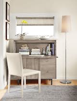 Don't let Hudson's delicate design fool you - it's built to be rock solid. This modern drop-down desk is handcrafted in West Virginia by skilled artisans, who share their pride by signing the back of each Hudson piece they create.  #furniture #office #madeinamerica