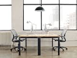 Our classic Parsons desk features a bold natural steel base with subtle weld marks that make each piece unique and showcase the craftsmanship of the Minnesota artisans who build each one by hand.  #furniture #office #madeinamerica