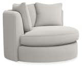 This unique chair was made for movie nights and great books. The generous scale of Eos is indulgent for one, and a cozy island for two. The luxuriously deep seat and plush cushions envelop you in comfort. #furniture #madeinamerica 