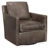 
A modern club chair design with plush, loose back cushions, the Bram swivel chair features a bold, raised flange seam. #furniture #roomandboard 