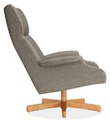 A lounge chair that invites you to sit back and relax for as long as you'd like, Beau offers exceptional comfort in a modern look. Sized to fully support your head and back, Beau features plush cushioning, softly flared arms and a wood swivel base that lends a warm look to the chair. #furniture #madeinamerica 