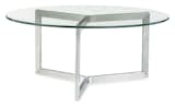 The elegant symmetry of our hand-welded stainless steel Bond cocktail table adds an architectural element to your space. We love to show off the base with a glass top, but you can personalize Bond with an array of top options. #furniture #madeinamerica   Photo 18 of 31 in Modern Cocktail Tables by Room & Board