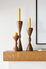Our Halifax candle holders are crafted from rich walnut that comes from lengths of wood left after making our dining tables, ensuring that we make the most of this natural material. 