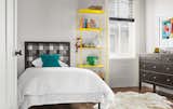 The Chapman kids bed features a unique mix of materials that make for an unexpected statement in a kid's bedroom, while the hand-welded craftsmanship of the steel and the expertly tailored, tufted headboard create a modern look that looks great in a child's bedroom, from toddler to teen.