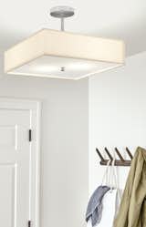 The clean, modern design of our square flushmount pendant provides general lighting and a soft, diffused glow. 