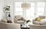 Illuminate your room with the modern style of our Leighton pendant. Double drum shades are layered to allow light to pass through the inner shade then the outer shade for a dimensional look. 
