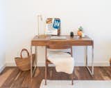 Office, Chair, and Desk Basis desk and Jansen chair  Photo 9 of 11 in Home Tour: Theron Humphrey of This Wild Idea