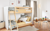 Great for smaller rooms, the Moda mini bunk bed gives you all the function of a bunk bed while maximizing bedroom square footage.   Room & Board’s Saves from Modern Kids & Nursery Furniture