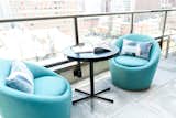 Crest swivel chairs, Maris table