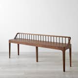 Spindle Walnut Bench