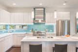 Lush 4x12 glass subway tile in the color Sky blue.  Photo 9 of 26 in Kitchen Tile by Modwalls by Modwalls Tile