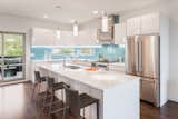 Lush 4x12 glass subway tile in the color Sky blue.  Photo 8 of 26 in Kitchen Tile by Modwalls by Modwalls Tile