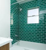 Kiln American made ceramic subway tile in Oz green.  Photo 5 of 28 in Bathroom Tile by Modwalls by Modwalls Tile