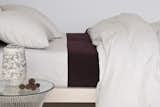 AREA Inc. PERLA porcelain paired with WILLIAM bordeaux, two of our softest cotton items.
