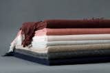 AREA Inc. LIAM warm and neutral throws. Brushed alpaca for full softness potential. Grey, almond and charcoal also available in blankets.