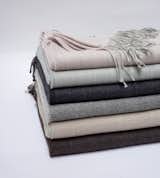 AREA Inc. ELLIOT throws and blankets. 100% alpaca. Two colors are woven together for each of these color-ways giving the items depth and versatility.