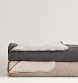 AREA Inc. OLIVER charcoal/ash, a reversible 100% cotton blankets. Very soft hand and drape. Available in twin, full/queen and king.