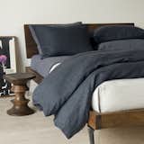 AREA Inc. 100% linen EMILE moon paired with ANTON steel sheets and THEO blue blanket.  Photo 1 of 9 in Emile by Area