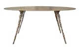 The Cast/Plate table by Rob Zinn features a slim aluminum top on hand-sculpted solid bronze legs. www.blankblank.net