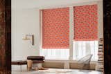Flat Roman Shades shown in material Cumulus, color Sunset.
