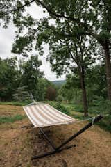 A hammock allows guests to quietly enjoy the landscape of Wellsville, Pennsylvania.