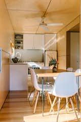 Wattle Bank shipping container tiny home kitchen and dining area
