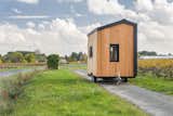 The power for the tiny home–on–wheels comes from a standard RV-style hookup.