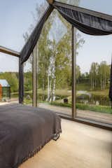 The cabins feature foldaway beds and glazed walls that create the impression of sleeping outdoors.