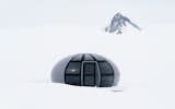 The two-person pods are prefabricated, modular units that are lightweight and resilient against the sub-zero climate.