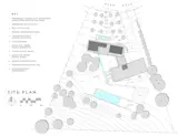 Designed to receive afternoon shade from a stand of mature oaks, the courtyard house opens to a hillside meadow and upper pool terrace with a vegetable garden.