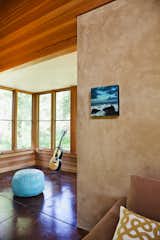 A small nook provides a place for music-making just off the great room.